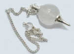 Rock crystal pendulum, ball 17 mm